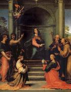 Fra Bartolomeo The Anunciacion, Holy Margarita, Maria Mary magdalene, Pablo, Juan the Baptist, Jeronimo and Francisco France oil painting artist
